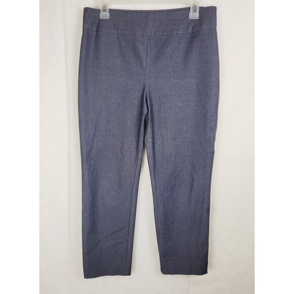 Chico's So Slimming pull on cropped pants Size. 0.5 / 6 blue chambray Casual - Picture 1 of 8